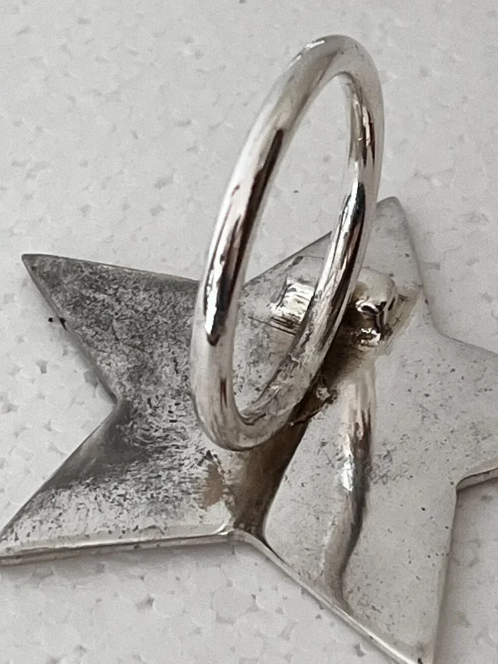 Vintage 90's Pier 1 Silver Plated Star Napkin Rings